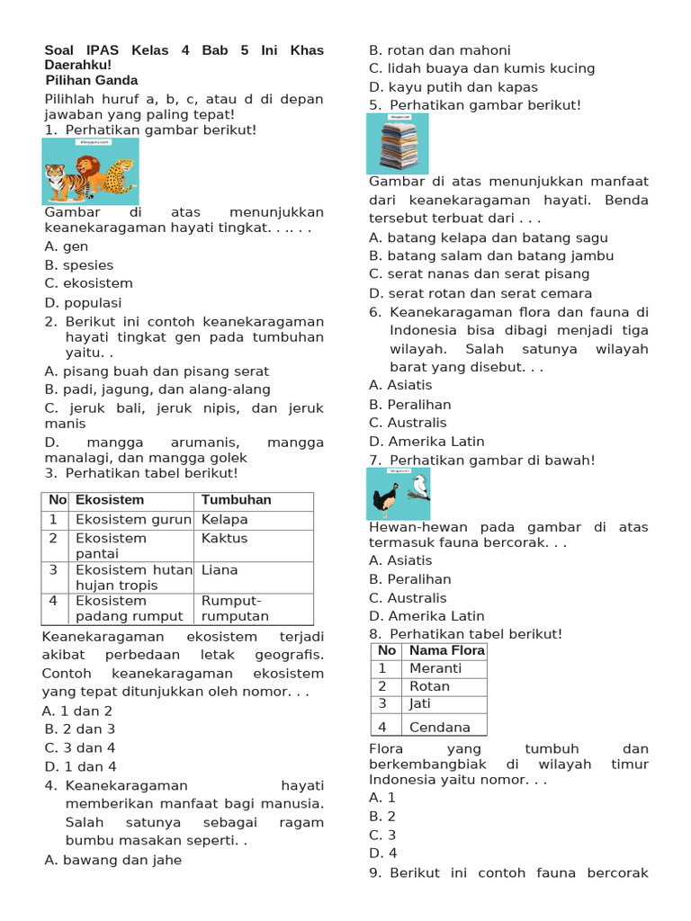 7 Contoh Soal PTS IPA Kelas 4 Semester 2 yang Wajib Dikerjakan