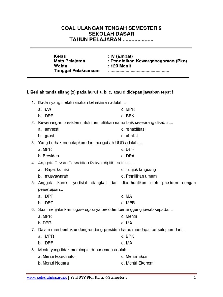 7 Rahasia Latihan Soal UAS PKn Kelas 4 Semester 2 Agar Anak Cepat Paham Sebelum Ujian