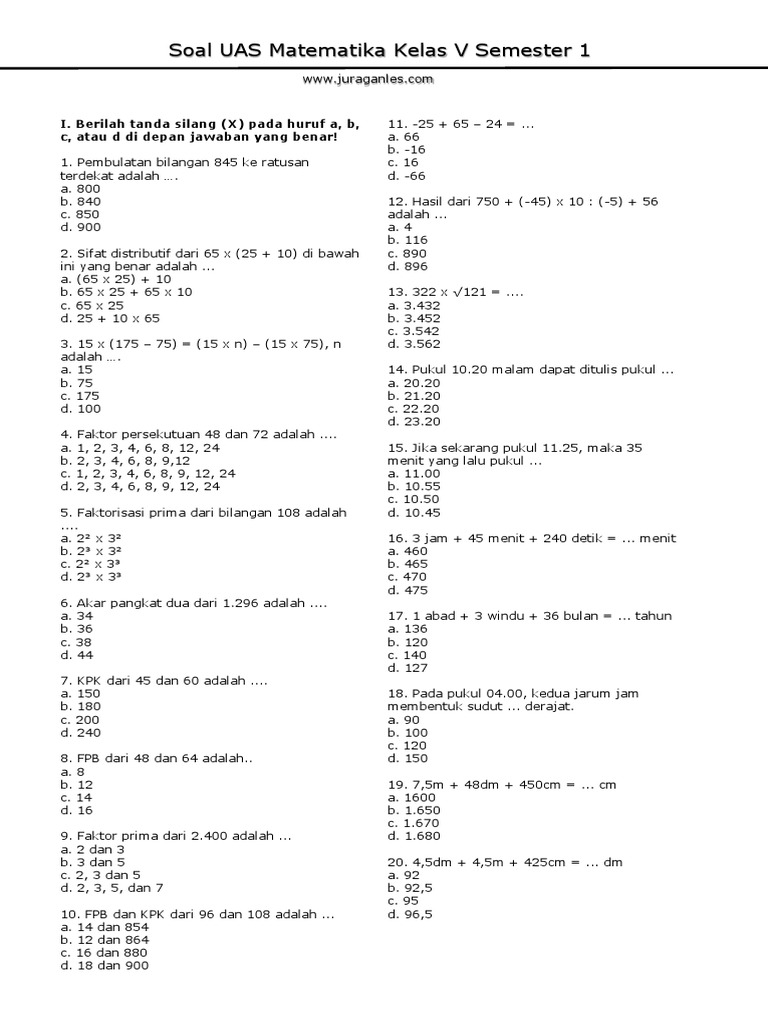 Menguasai Matematika Kelas 3 Semester 2 Panduan Lengkap Mengunduh Soal