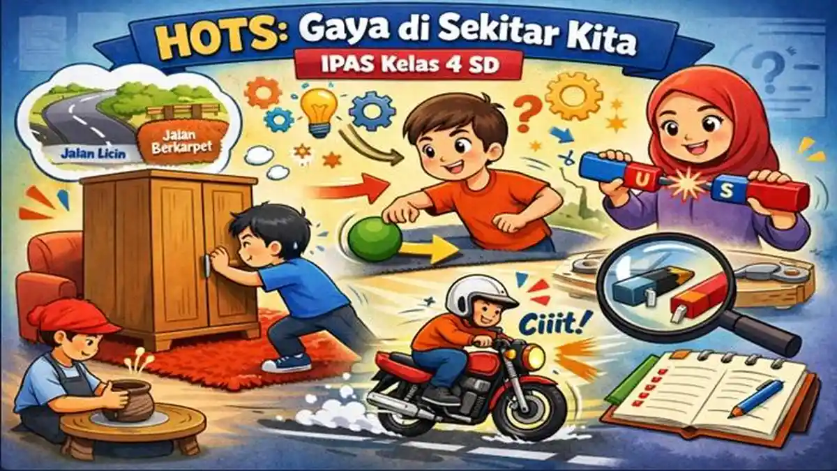 Latihan Soal HOTS IPAS Kelas 4 SD Materi Bab 2 Gaya di Sekitar Kita