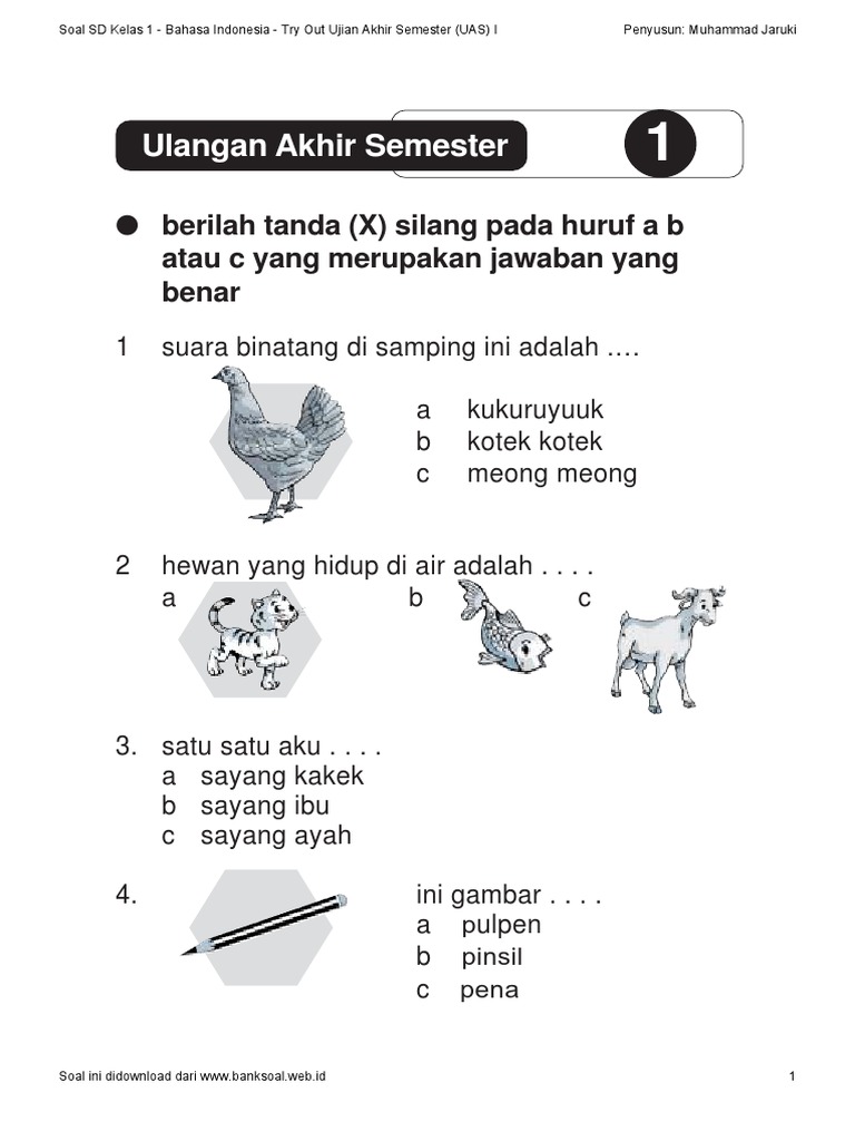 5 Soal Ujian Bahasa Indonesia Kelas 1 Semester 2 Ternyata Bisa Bikin Anak Semangat Belajar 5 Soal Ujian Bahasa Indonesia Kelas 1 Semester 2 Ternyata Bisa Bikin Anak Semangat Belajar