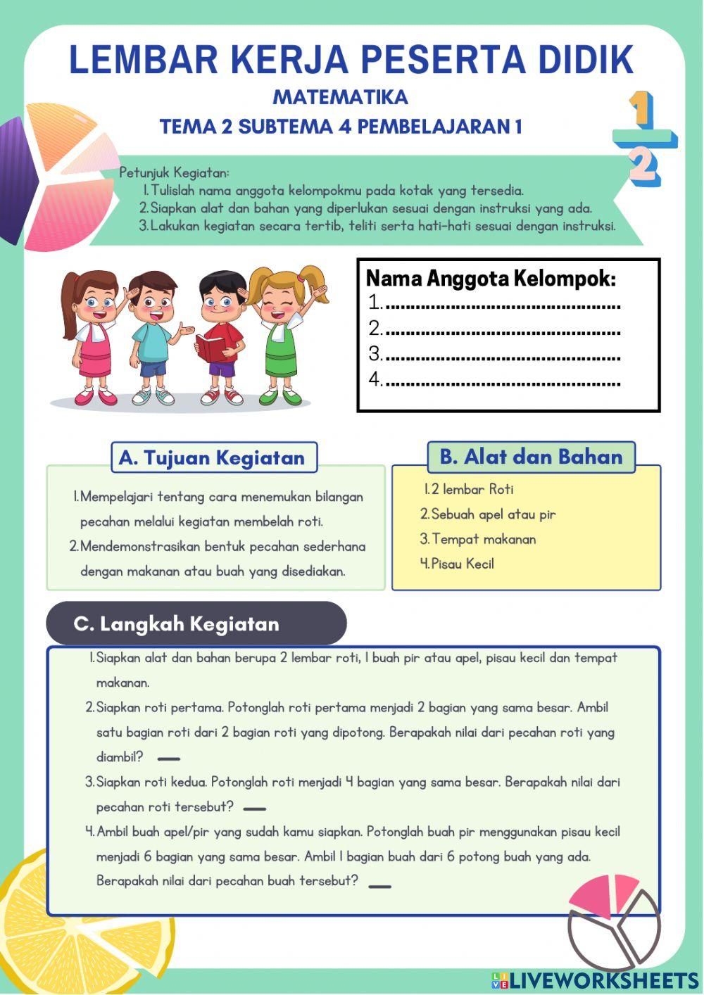 7 Lembar Kerja Siswa Siap Cetak Soal Tema 5 Kelas 2 Subtema 4 yang Wajib Dipakai Guru 7 Lembar Kerja Siswa Siap Cetak Soal Tema 5 Kelas 2 Subtema 4 yang Wajib Dipakai Guru
