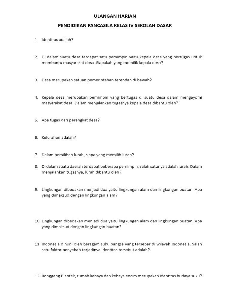 Asah Pemahamanmu Download Soal Harian Kelas 4 Tema 1 Subtema 1 Asah Pemahamanmu Download Soal Harian Kelas 4 Tema 1 Subtema 1