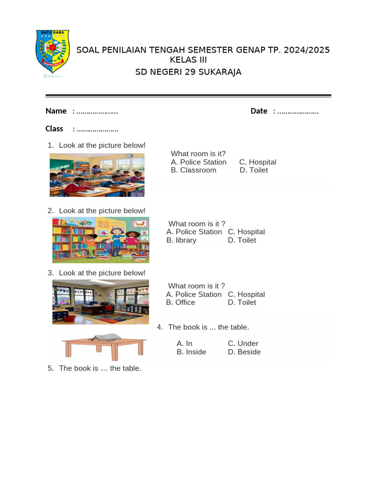 Soal Dan Logo Kelas 3 SD Semester 2 April 2025 PDF Soal Dan Logo Kelas 3 SD Semester 2 April 2025 PDF