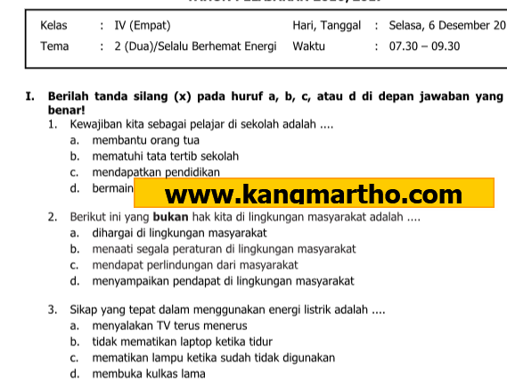 7 Tips Cepat Contoh Soal UAS Kelas 4 Tema 2 dan Kisi-Kisi Bikin Nilai Naik 2026 7 Tips Cepat Contoh Soal UAS Kelas 4 Tema 2 dan Kisi-Kisi Bikin Nilai Naik 2026