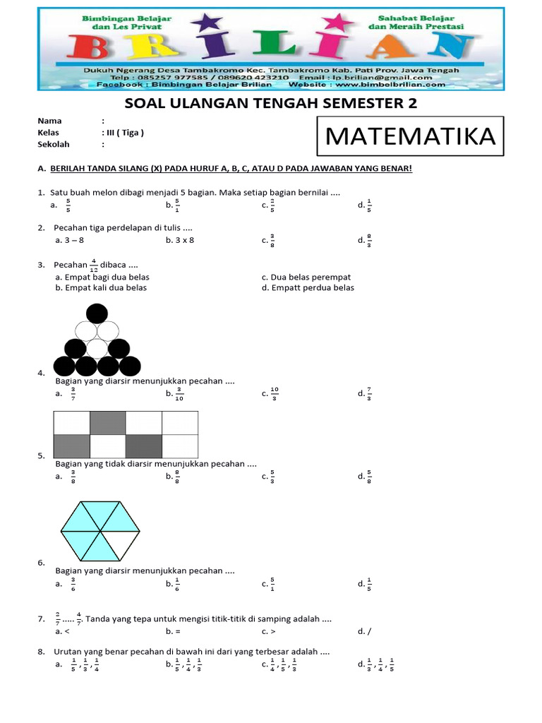 Download Contoh Soal Ulangan Kelas 3 SD Semester 2 yang Jarang Diketahui, Ternyata Ini 5 Trik Jitu Nilai 100 Download Contoh Soal Ulangan Kelas 3 SD Semester 2 yang Jarang Diketahui, Ternyata Ini 5 Trik Jitu Nilai 100