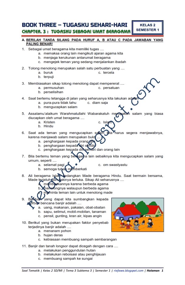 Download Kumpulan Soal Kelas 2 Tema 3 Subtema 3dan Jawaban Gratis Sebelum Terlambat