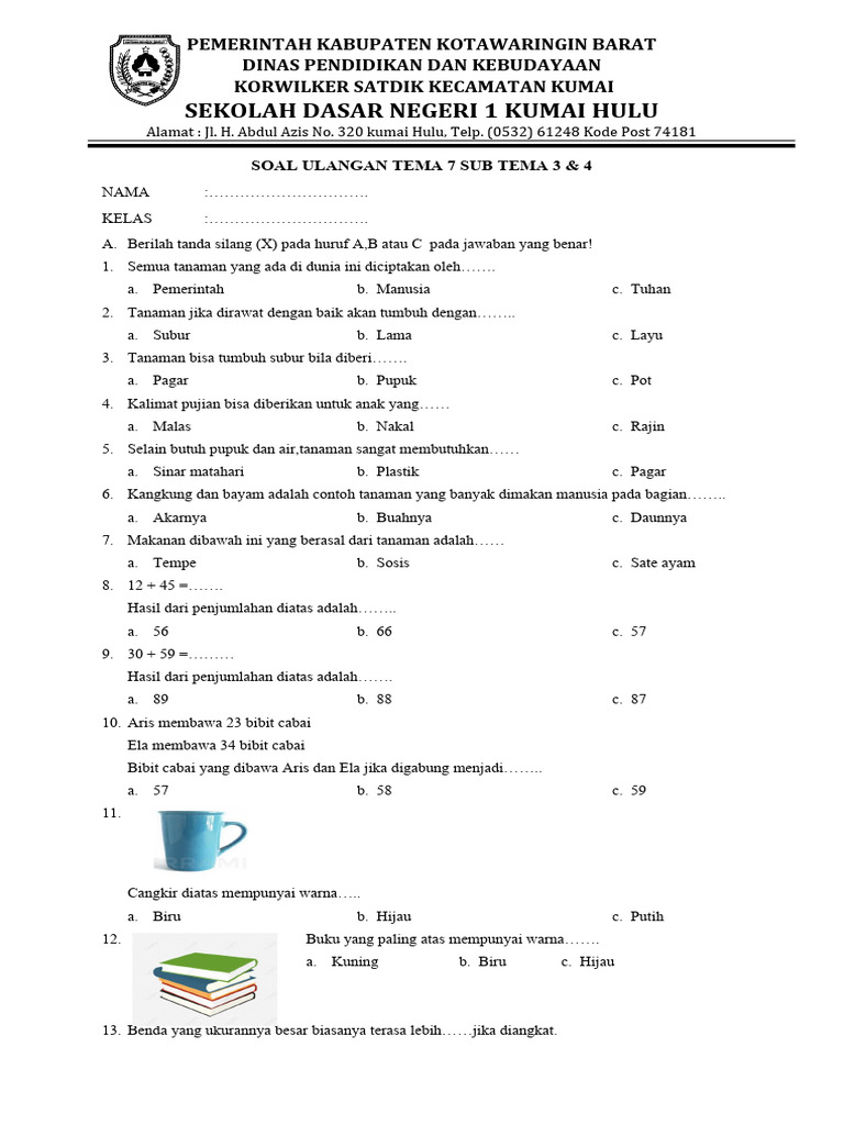 Terbukti Mudah! download pdf soal ulangan tema 7 kelas 4 Gratis Persiapan Nilai Tinggi?