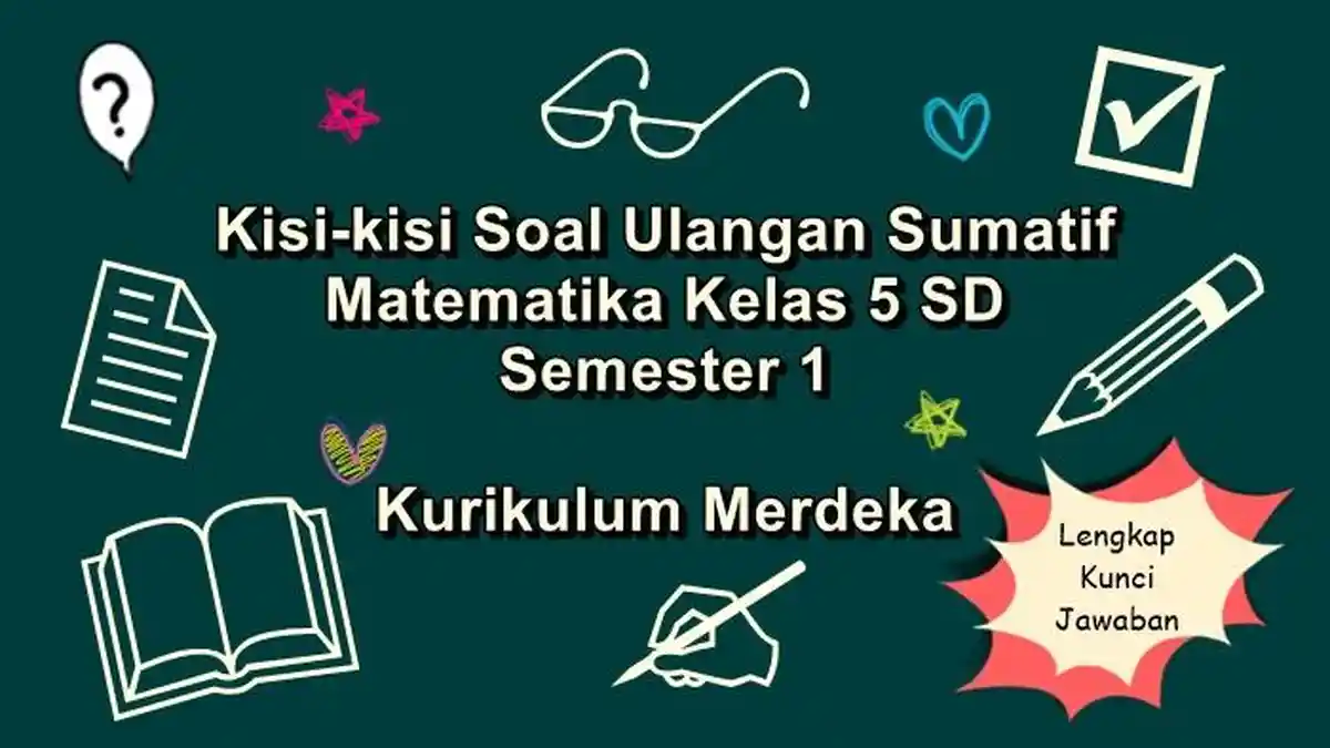 Kisi-kisi Soal Ulangan Sumatif Matematika Kelas 5 SD Semester 1
