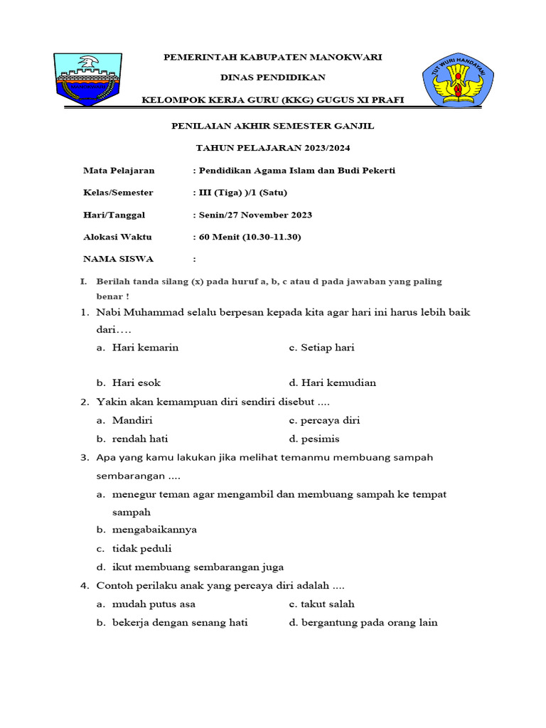 download contoh soal pai kelas 3 semester ganjil kurikulum 2013 download contoh soal pai kelas 3 semester ganjil kurikulum 2013