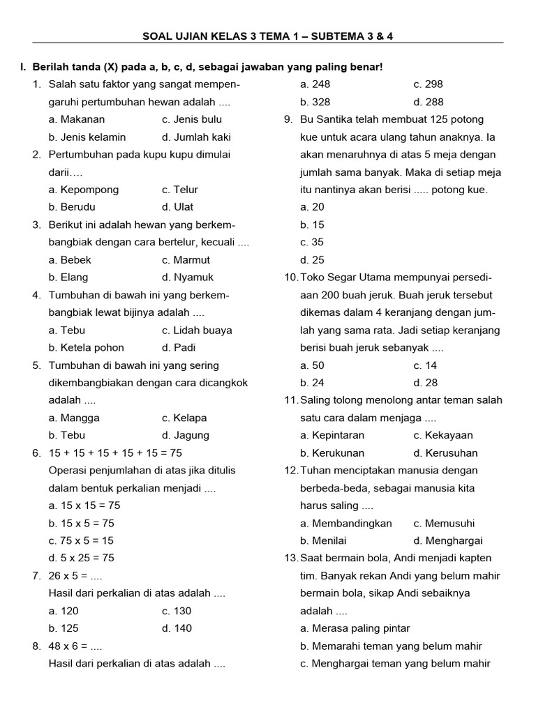 Akhirnya Terungkap 7 Pola Soal Ujian Kelas 3 SD Semester 2 yang Sering Muncul dan Wajib Dikuasai Siswa Akhirnya Terungkap 7 Pola Soal Ujian Kelas 3 SD Semester 2 yang Sering Muncul dan Wajib Dikuasai Siswa