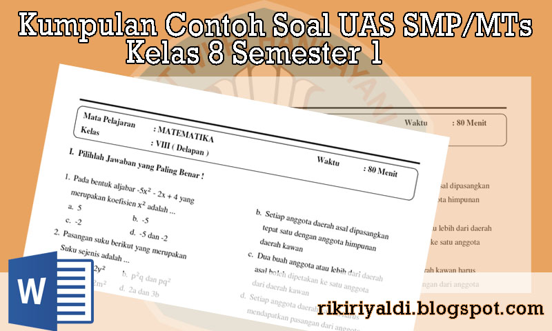 Terbukti! 7 Contoh Soal UAS SMP Kelas 8 Semester 1 yang Membuat Nilai Tinggi Sekarang Terbukti! 7 Contoh Soal UAS SMP Kelas 8 Semester 1 yang Membuat Nilai Tinggi Sekarang