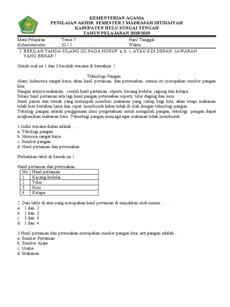 Rahasia Skor Sempurna Kerjakan Soal Semester 2 Kelas 3 Tema 7 Agar Nilai Melambung Tinggi Rahasia Skor Sempurna Kerjakan Soal Semester 2 Kelas 3 Tema 7 Agar Nilai Melambung Tinggi
