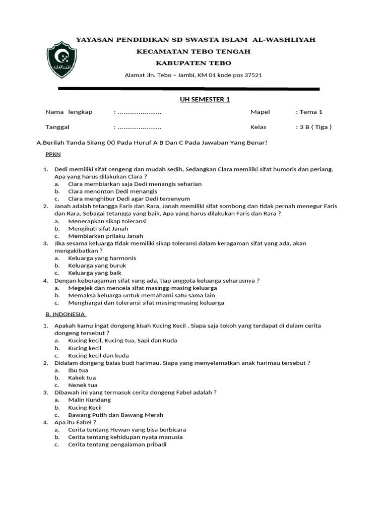Wah Ternyata Soal Semester Ganjil Kelas 3 SD Ini Mirip Pertandingan Final Timnas 2026 Wah Ternyata Soal Semester Ganjil Kelas 3 SD Ini Mirip Pertandingan Final Timnas 2026