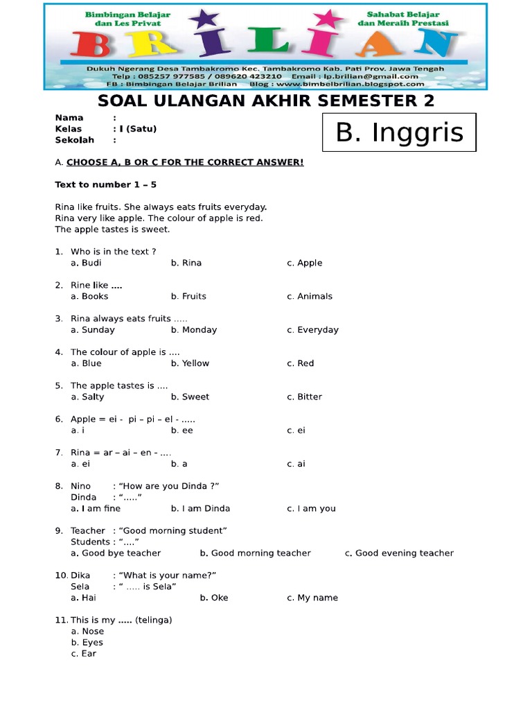Wajib Tahu Cara Jawab Soal Bahasa Inggris Kelas 1 Tentang Classroom Agar Nilai Bagus Wajib Tahu Cara Jawab Soal Bahasa Inggris Kelas 1 Tentang Classroom Agar Nilai Bagus