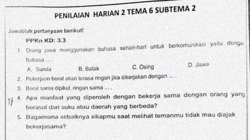 Wajib Tahu! Kumpulan soal pilihan ganda kelas 4 tema 6 subtema 2 Terbaru 2026 Wajib Tahu! Kumpulan soal pilihan ganda kelas 4 tema 6 subtema 2 Terbaru 2026