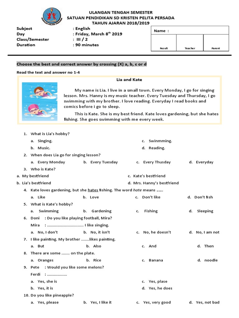 Wajib Tahu Rahasia Lulus Nilai Sempurna Soal Semester Ganjil Bahasa Inggris Kelas 3 SD Wajib Tahu Rahasia Lulus Nilai Sempurna Soal Semester Ganjil Bahasa Inggris Kelas 3 SD